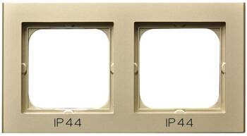 Ramka podwójna do łączników IP-44 Sonata Ospel Szampański złoty