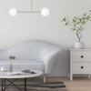 Lampa sufitowa Milano chrom mat podwójna 2xE14 mleczne kule