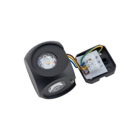 Nowodvorski Lampa ścienna zewnętrzna natynkowa czarna PATRAS LED 