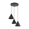 Lampa wisząca CONO Black 3xE27 koło S