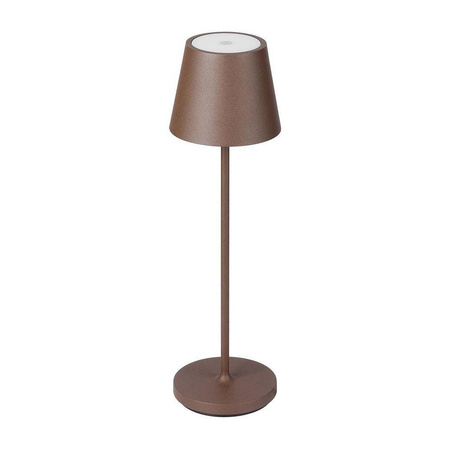 Lampka Biurkowa Nocna V-TAC 1,5W LED Ładowanie Ściemnianie IP54 Brąz