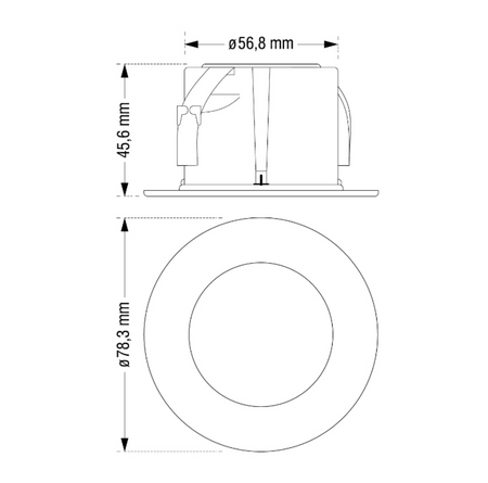 Oprawa schodowa LED 1,2W Barwa Neutralna 4000K 230V czarna