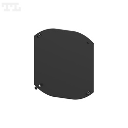 Zaślepka aluminiowa czarna P23-8 bez otworu (wkręty w komplecie) (nr kat 7723816)