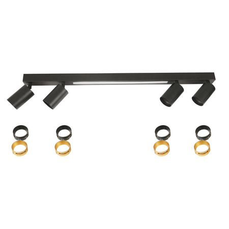 Light prestige Perugia 4 plafon czarny LP-0703/4C BK