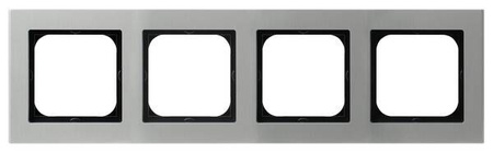 Ramka poczwórna aluminium Sonata Prestige Ospel IP20