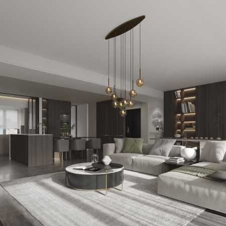 Lampa sufitowa ESTERA Brown 9xG9