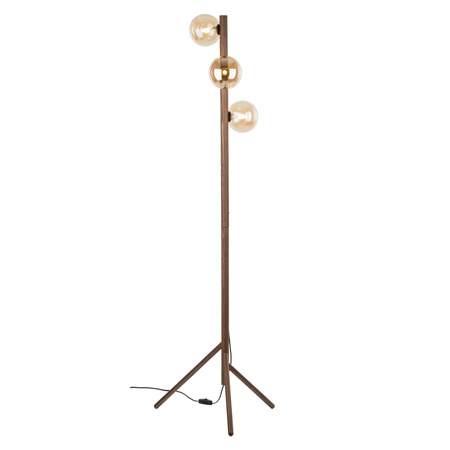 ESTERA WOOD ORZECH BURSZTYN LAMPA PODŁOGOWA 3XG9