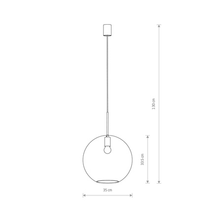 Nowodvorski Lampa wisząca szklana kula SPHERE XL 