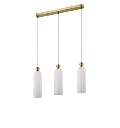 Lampa wisząca Piega 3xE14 biała złota