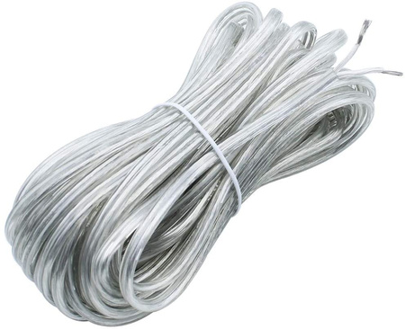 Przewód kabel PCV transparentny przezroczysty 2x0,75 1m