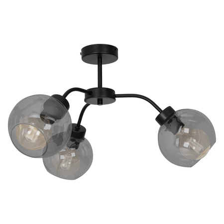 Szklana Lampa sufitowa SOFIA SMOKED 3xE27