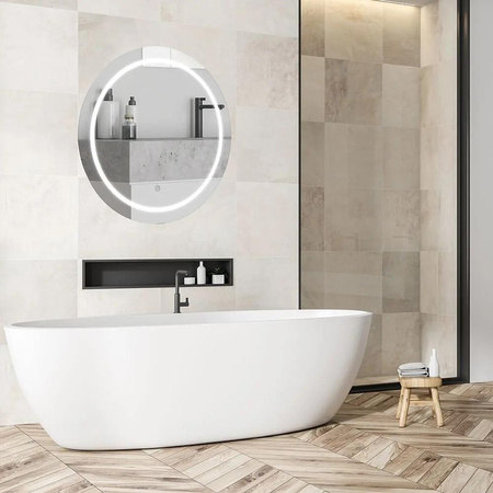 Lustro V-TAC 25W LED Anty Para Okrągłe 60cm IP44 Wł Dotyk Barwa CCT 3w1 VT-8602 3W1 85lm