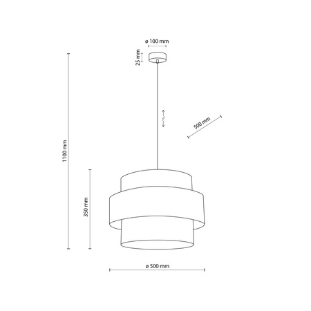 Lampa wisząca CALISTO White 3xE27 500
