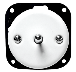 Włącznik ceramiczny podtynkowy pojedynczy schodowy Toogle biały / srebrny