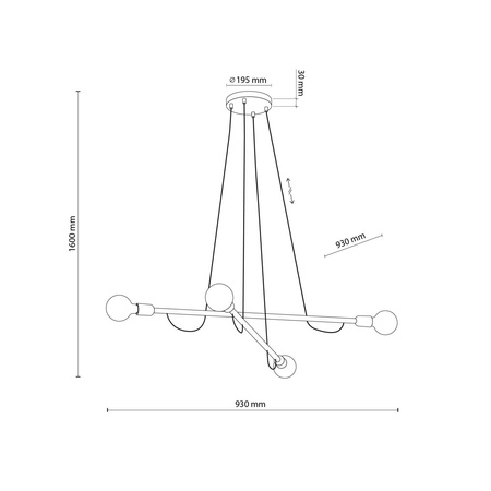 Lampa wisząca HELIX WOOD 4xE27