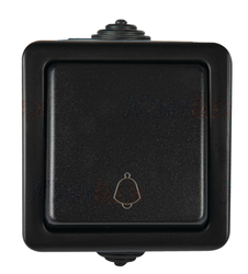 Włącznik dzwonkowy natynkowy TEKNO IP54 czarny