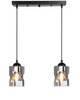 Lampa wisząca czarna/dymiona listwa 2xE27 Felis 32-00132