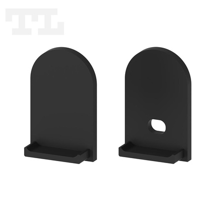 Komplet zaślepek bocznych czarnych P5-1 do osłonki C22 (1 szt. z otworem, 1 szt bez otworu) (nr kat 770512203)