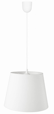 Lampa wisząca z abażurem biały duży stożek