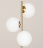 Lampa stojąca podłogowa GOLD białe kule  3xE27 MILANO