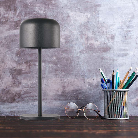 Lampka Biurkowa Nocna V-TAC 1,5W LED 21cm Ładowanie Ściemnianie Czarna 
