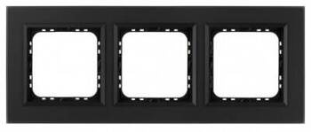 Ramka potrójna Sonata Ospel Czarne Szkło Szron IP20