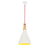 Lampa sufitowa wisząca candellux robinson 31-37695 e27 biały / wnętrze żółte