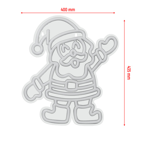 Dekoracja świetlna świąteczna Neon LED Mikołaj 40 x 43.5cm