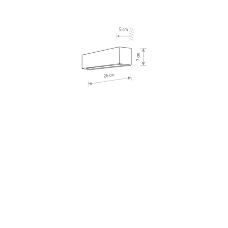 Nowodvorski Kinkiet czarny STRAIGHT WALL XS 