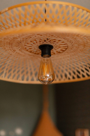Lampa wisząca  boho ZEN bambusowa duża 60cm TH07