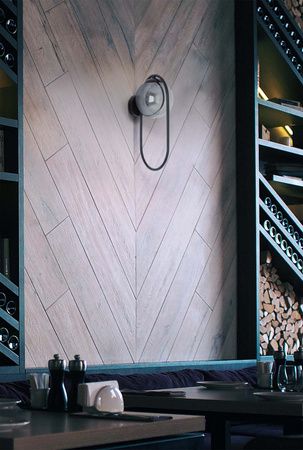 Designerski kinkiet z grafitowym kloszem K-5115 z serii DAVOS