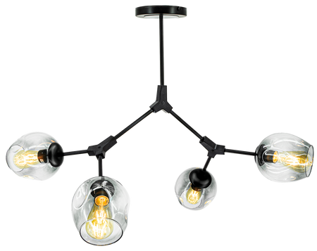 Lampa sufitowa Boston 4xE27 BLACK 