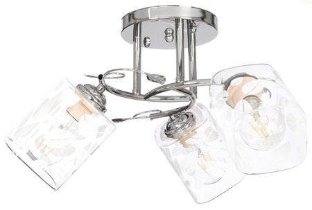 Lampa sufitowa klasyczny żyrandol plafon Sofia chrom  3xE27
