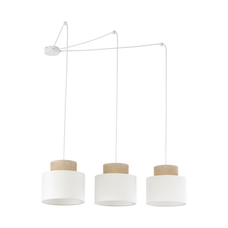 Lampa wisząca Duo White Juta 3xE27