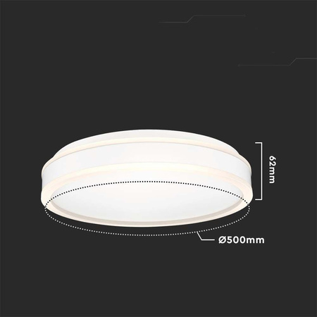 Plafon V-TAC 42W LED TRIAC 3w1 Biały Okrągły fi.50cm VT-7758-W 4000K 4400lm
