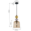 Lampa wisząca Tropea 1xE27 bursztynowa, mała LP-2004/1P S AM