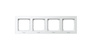 Ramka poczwórna do łączników IP-44 Sonata Ospel Biały