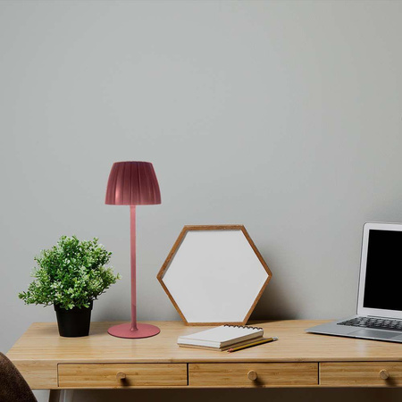 Lampka Biurkowa Nocna V-TAC 2,7W LED 34cm Ładowanie USB Ściemnianie Brąz 