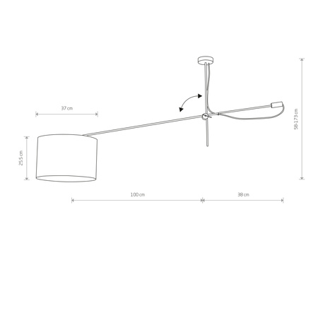 Nowodvorski Lampa sufitowa czarna złota VIPER 