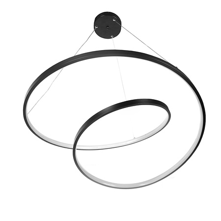 Lampa dekoracyjna wisząca led 60W czarna sterowana pilotem