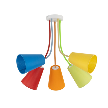 Tk Lighting WIRE COLOUR lampa sufitowa 5xE27