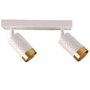 Lampa ścienno-sufitowa ARRAS 2 biało-złota GU10