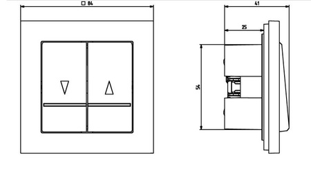 Łącznik żaluzjowy, zwierny, z podświetleniem pomarańczowym Ospel Sonata Ecru