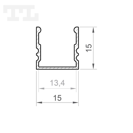 LED P5-1 Profil 3000 mm biały lakierowany (nr kat 865116)