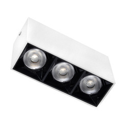 Lampa liniowa natynkowa 9W 4000K biało-czarna JDL-6T