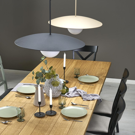 Tk Lighting SLATE BLACK GLASS lampa wisząca 1xE27