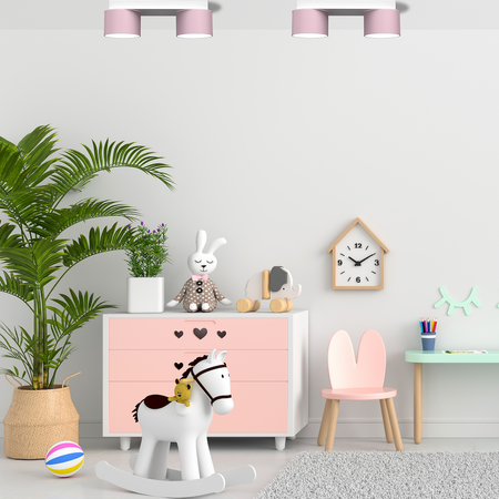 Lampa sufitowa DIXIE Pink/White  2xGX53 różowa