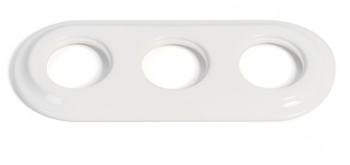 Ramka ceramiczna potrójna biała podtynkowa Retro