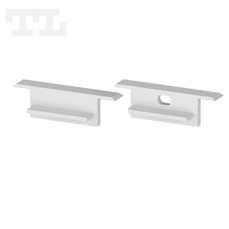 Komplet zaślepek bocznych szarych P11-2 do osłonki C5 (1 szt. z otworem, 1 szt bez otworu) (nr kat 7711201)