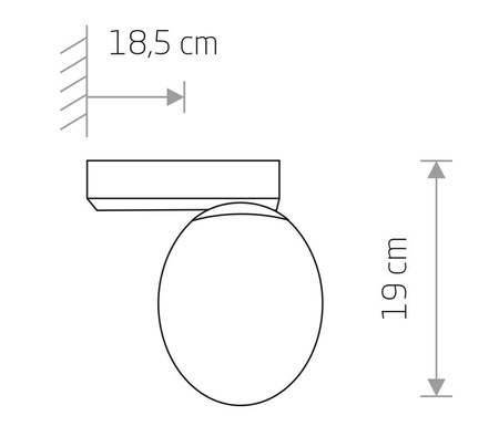Nowodvorski Kinkiet szklana kula ICE EGG C 